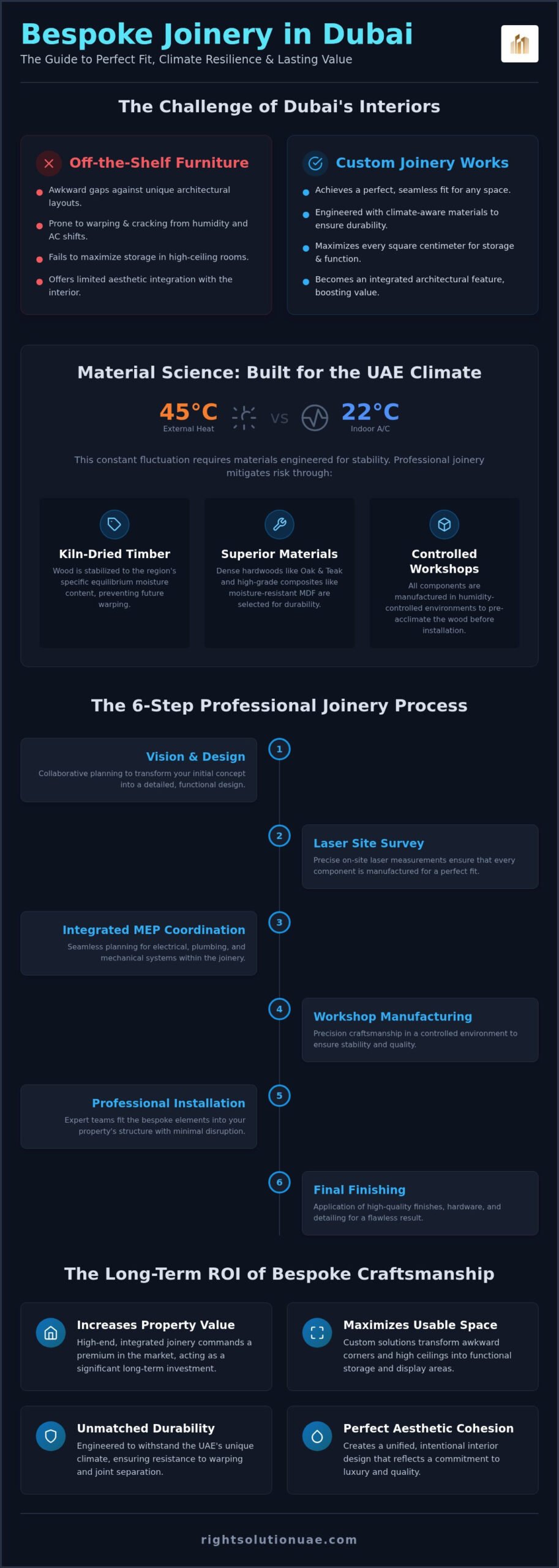 Custom Joinery Works Dubai: A Guide to Bespoke Interior Craftsmanship